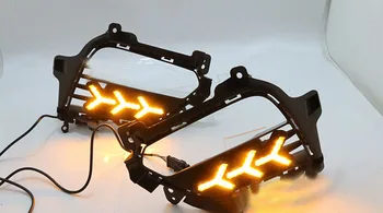

eOsuns led drl daytime running light for Hyundai ix25 2017-2019 with Dynamic moving yellow turn signal and blue night