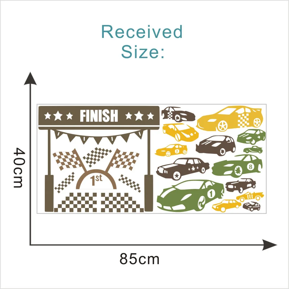 Funny Cars Wall Stickers 
