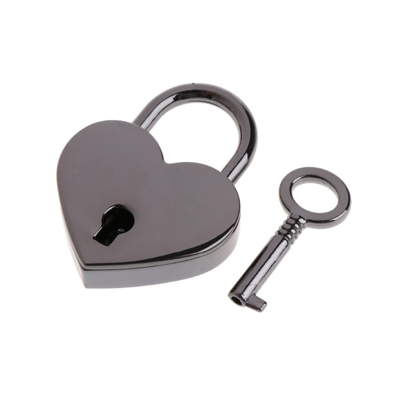 

Heart Shape Vintage Old Antique Style Mini Archaize Padlocks Key Lock With key