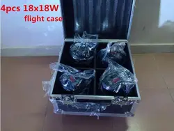 4 шт. 18x18 Вт горит пар с 1 кейс RGBWA УФ 6in1 LED PAR свет