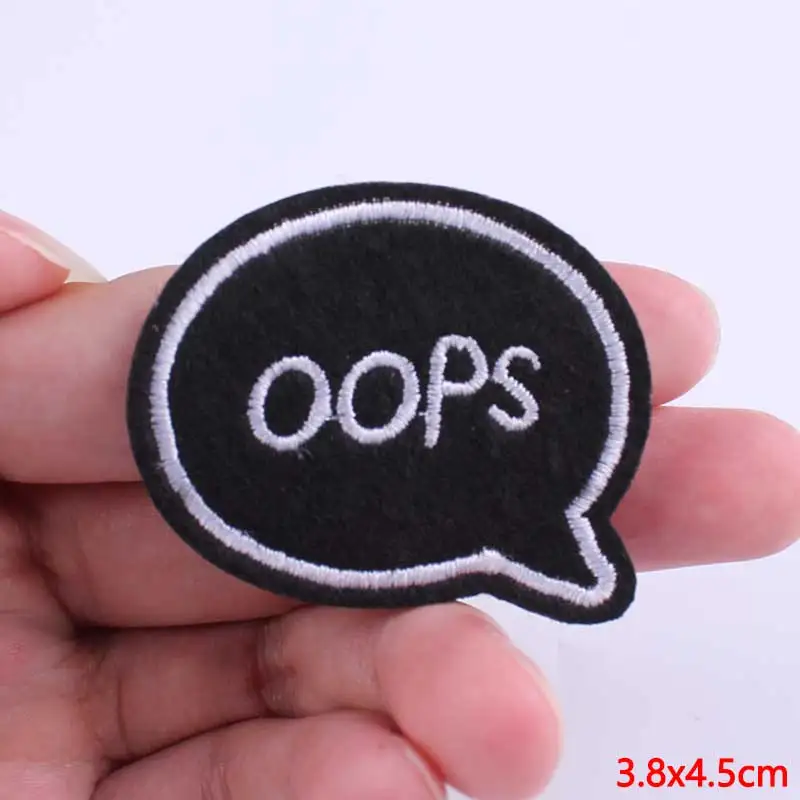 Punk Biker Patch Iron on Patches On Clothes Embroidered Letter Patches For Clothing Star Wars Patches Accessories Badges F - Цвет: F-PE0130CT