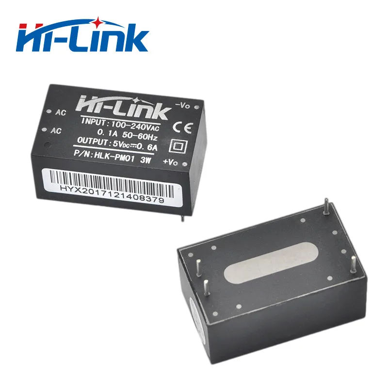 하이링크 HLK-PM01 CE RoHs 인증 미니 전원 공급 장치 모듈, 무료 배송, AC-DC 90-264V 5V, 3W, 로트당 5 개