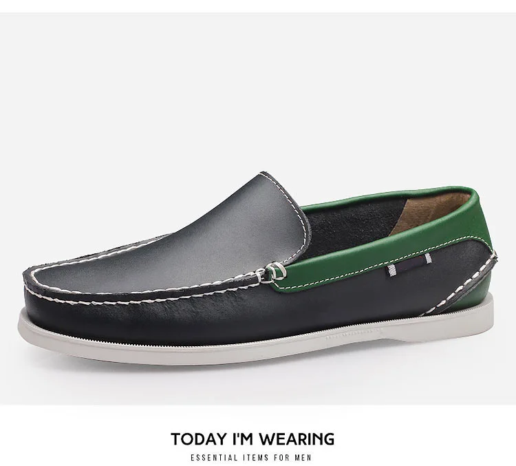 Мужская повседневная обувь из натуральной кожи; водонепроницаемые Мокасины с кисточками; классические лоферы; Мокасины без шнуровки; цвет серый; обувь для вождения; английская обувь на плоской подошве