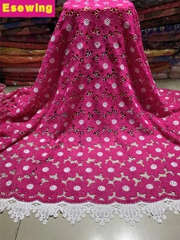 

African Lace fabric Hot Sell water soluble lace 2019 High Quality New Arrival Milk Lace african cord Lace/guipure lace Fabric