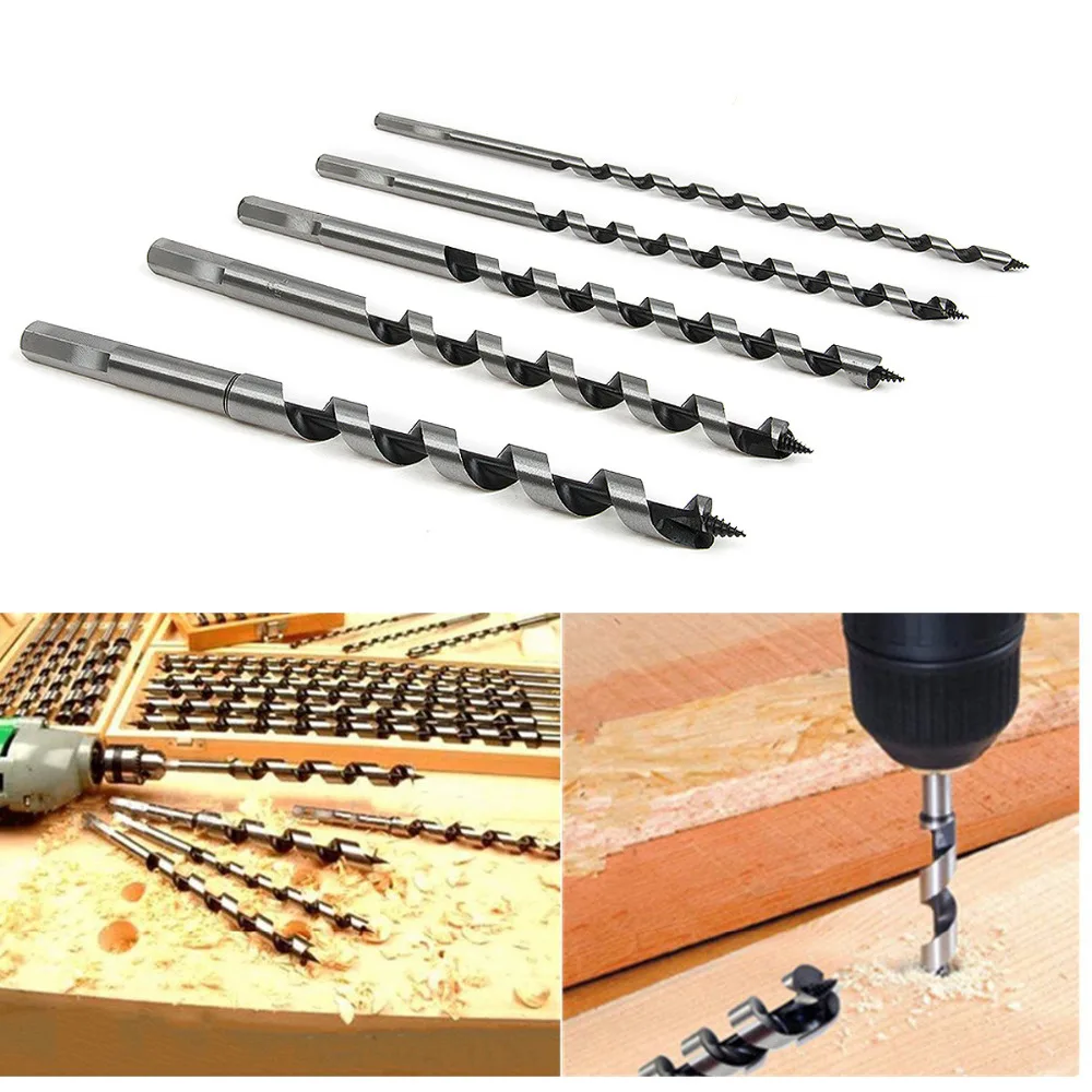 5Pcs/set Wood Drilling Bits 230mm Length Branch Drill Bit 6,8,10,12