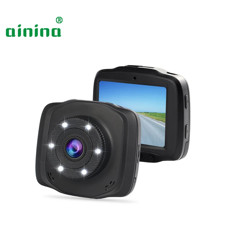 Автомобильный видеорегистратор ainina новая dashcam 2,4 дюймов ЖК-дисплей экран 1080P Автомобильный видеорегистратор для приборной панели, 6-ти Диодная лампа светильник автомобильных видеорегистраторов