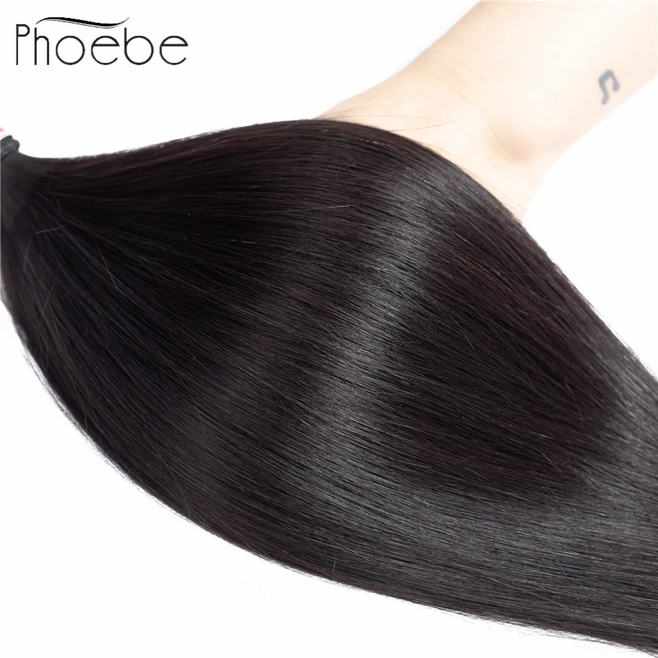 Phoebe волосы перуанские человеческие волосы 3 пряди пучки прямых и волнистых волос 8-26 дюймов натуральный цвет не Реми волосы для наращивания