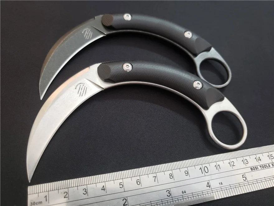 Gryan Store Коготь Karambit CS GO ножи 440C Лезвие G10 Ручка Тактический Кемпинг выживания фиксированным лезвием нож универсальный EDC инструменты