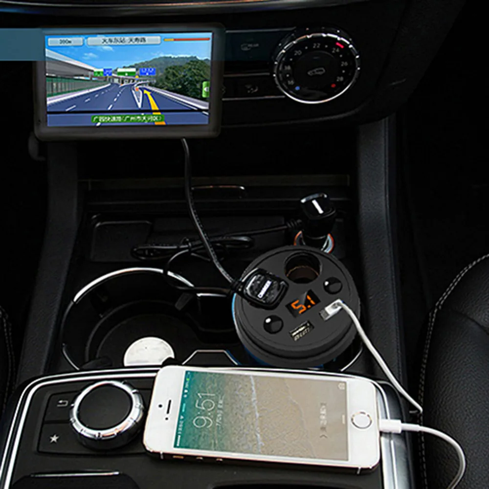Автомобильный подстаканник с двойным usb портом адаптер для автомобильного
