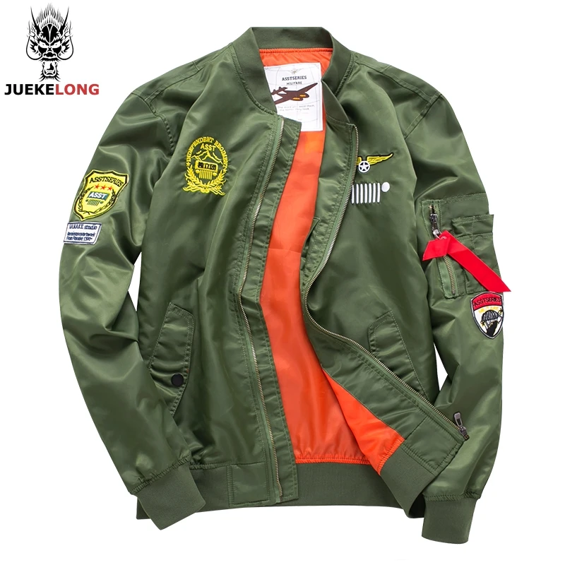 parka tactical bomber men's windproof waterproof badges casual stand