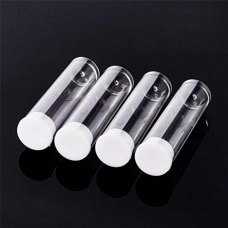 Plastic tubes with caps 30pcs Transparent Clear Plastic Empty Storage Tubes  Beads Container Sequins Containers 