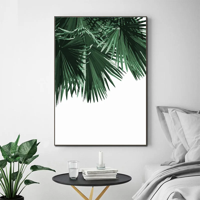 

Frameless green leaves DIY Painting By Numbers Modern Wall Art Picture Paint By Numbers Unque Gift For Home Decor