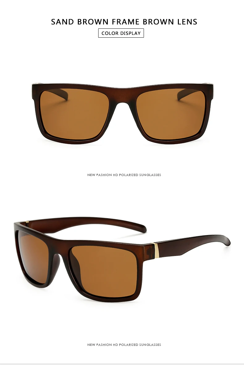 Longkeader, лидер продаж, качественные поляризованные солнцезащитные очки для мужчин и женщин, солнцезащитные очки для вождения, Gafas De Sol, аксессуары для мужчин KP1820 - Цвет линз: brown brown