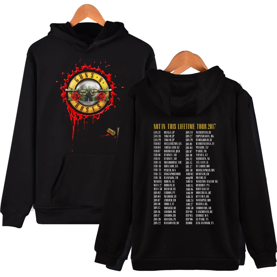 Sudadera con capucha de Guns and Roses para hombre, de banda de chaqueta de moda de Hip Hop, abrigo de Guns N Roses, Otoño e Invierno| Sudaderas con y sudaderas| -