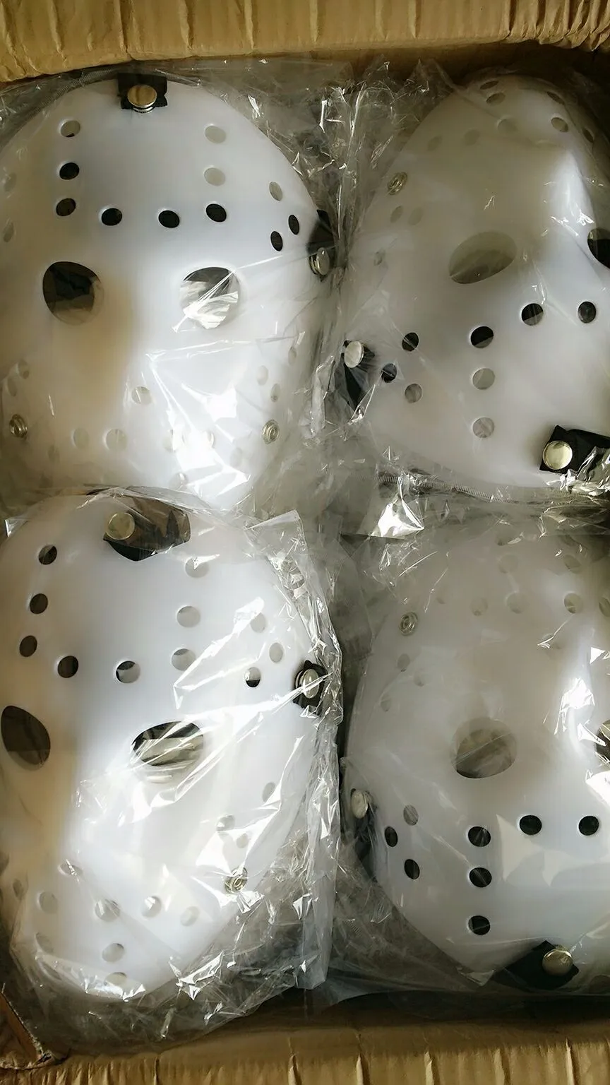 Wholesale 200pcs/lot Jason mask Hockey mask halloween maskin Party Masks from Home & Garden on