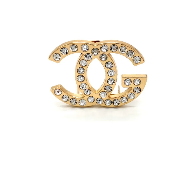 

wholesale 10pcs/lot Fashion Rhinestone Shoes bag CC Buckle Clips pearl gold Shoes wallet purse Decoration metal logo