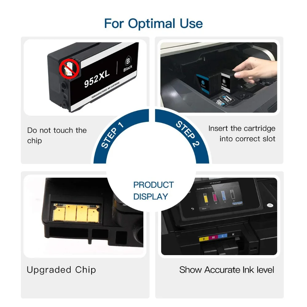 SHIZHI Замена чернильных картриджей для HP 952 XL OfficeJet Pro 8710 8720 7720 8730 7740 8216 8210 8716 8715