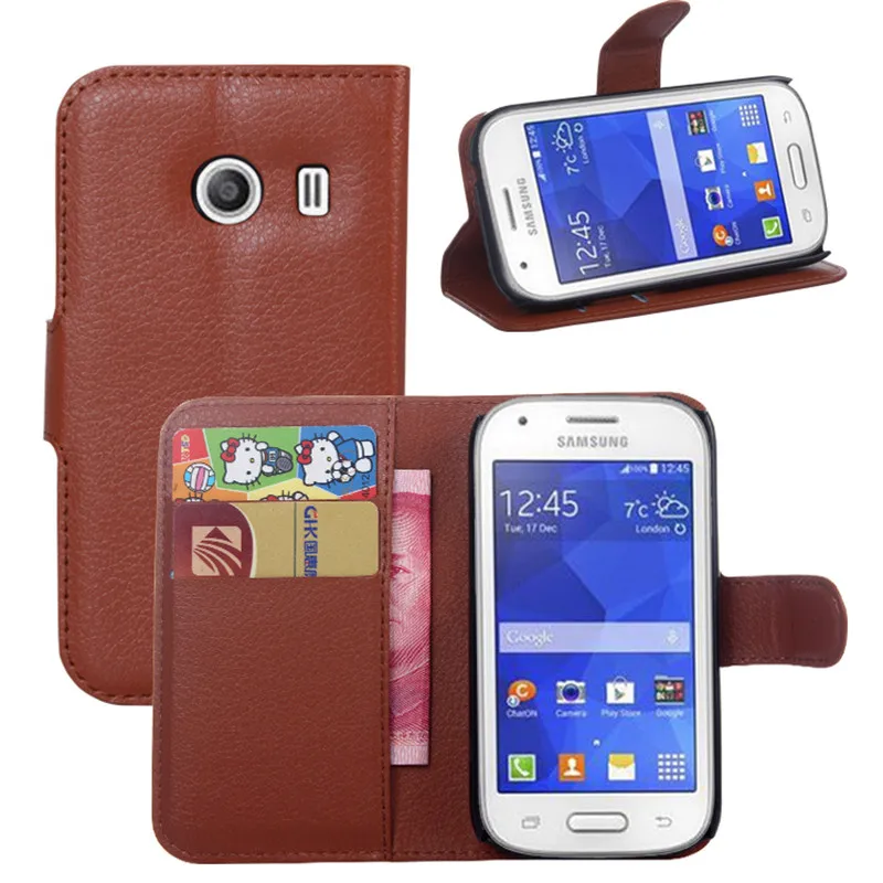 Для Samsung Galaxy Ace Style s756c Флип кожаный чехол бумажник карты случаях стент Личи узор