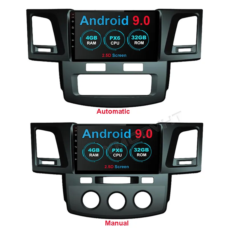 YMODVHT 2.5D 9 дюймов 4 Гб+ 64 ГБ Android 9,0 Автомобильный DVD Радио для Toyota fortuner/Vigo 2008-2012 2013 gps навигация Мультимедиа