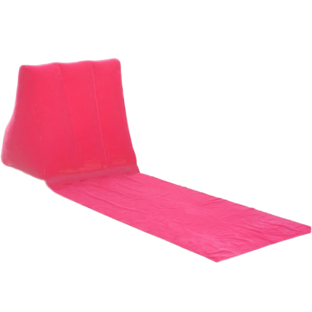 Надувной пляжный шезлонг коврик подушка ПВХ мягкий стул для отдыха сиденье для кемпинга на открытом воздухе 19ing - Цвет: rose red