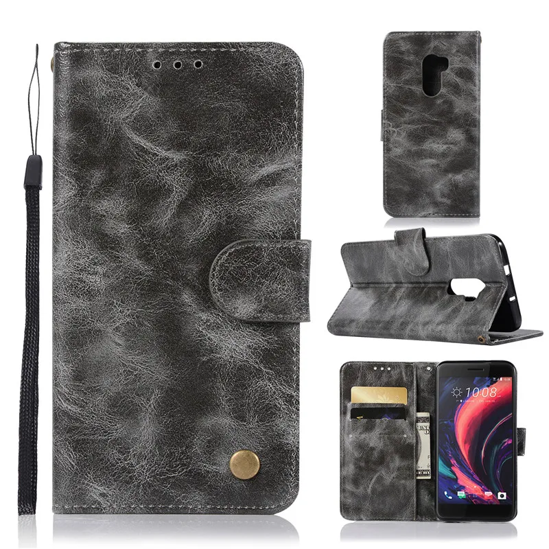 

For HTC U11 PU Leather + Silicon Wallet Cover For HTC X 10 Case phone Fundas Luxury Retro Flip Case