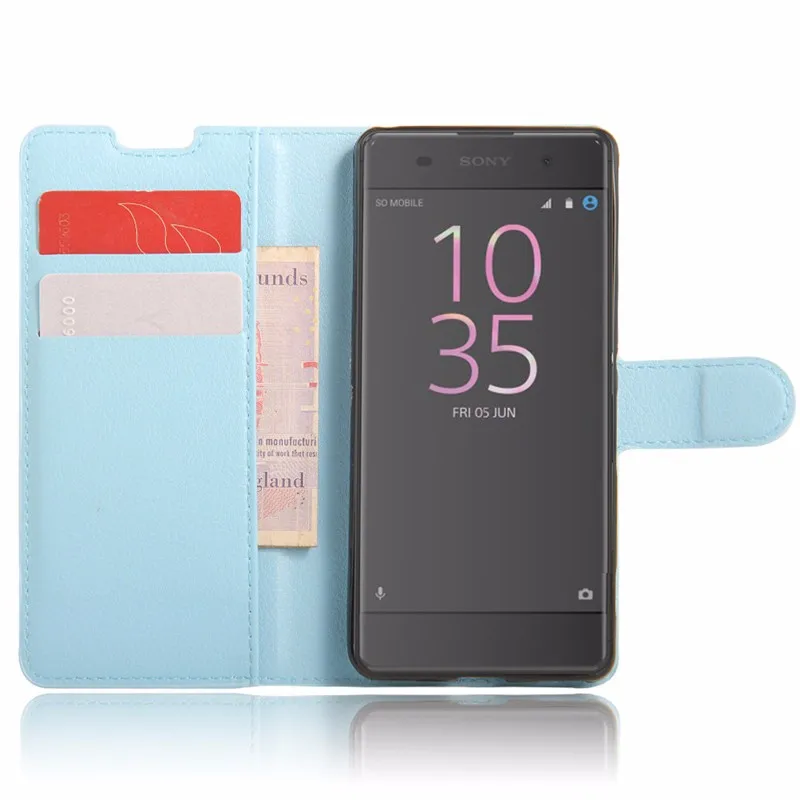 Luxury Wallet PU Leather Back Cover Case For Sony Xperia XA Dual F3113 F3112 F3115 Flip Protective Phone Case Skin Bag With Gift (5)