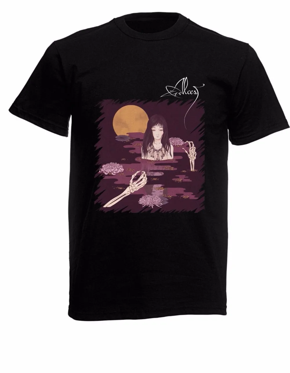 Funny Shirts Crew Neck Short-Sleeve ALCEST KODAMA 2018 Mens Black Rock T-shirt NEW Sizes S-XXXL Summer Style Casual Clothing | Мужская