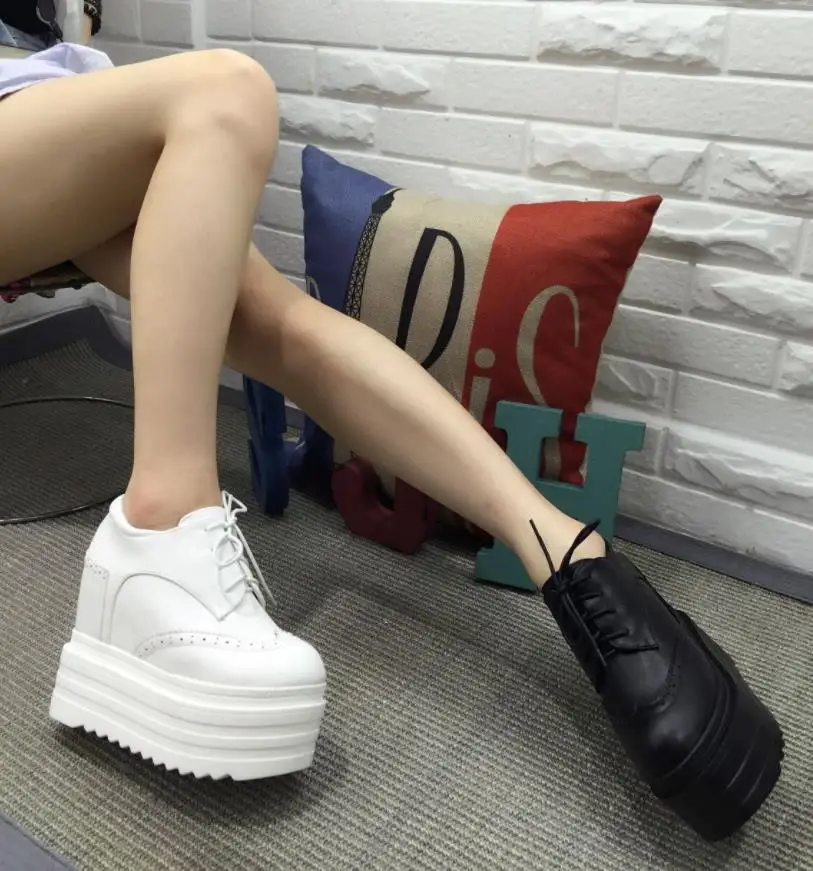 

Slope and 14cm cake interior increase waterproof platform casual thick tether ultra-high heel boots