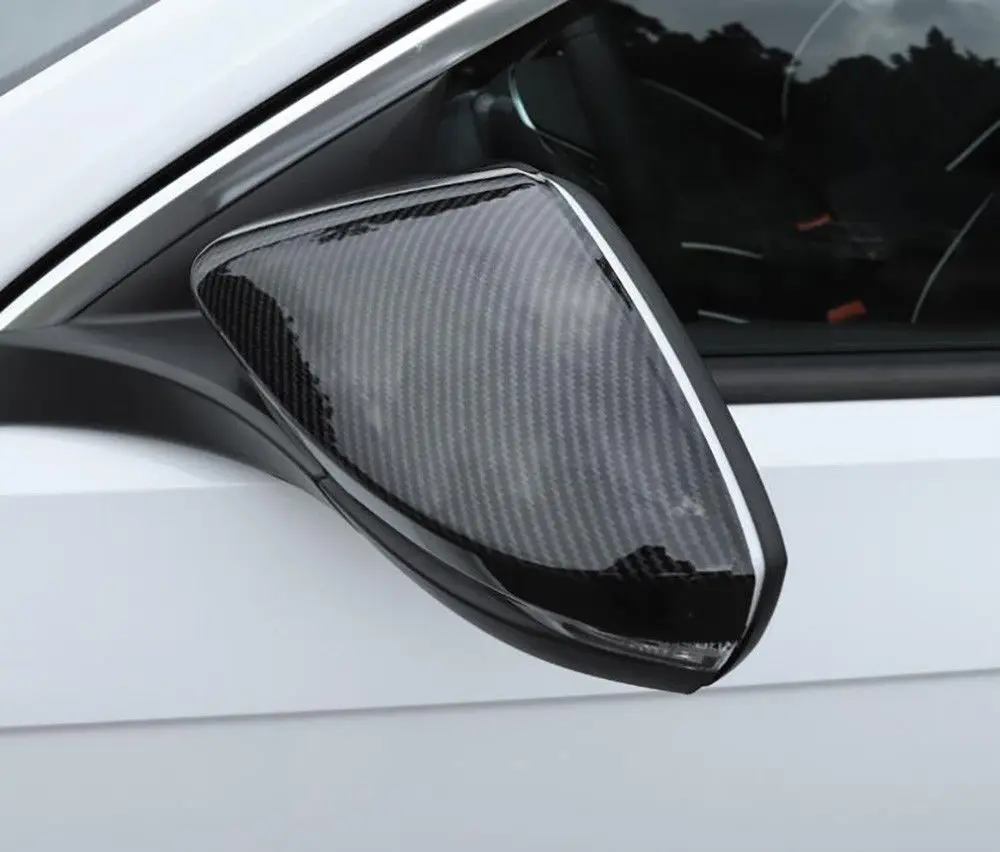 1 шт. ABS углеродного волокна левая/правая Автомобильная крышка зеркала заднего вида боковая шапка с декором "крылья" для Volkswagen VW T-Roc TROC