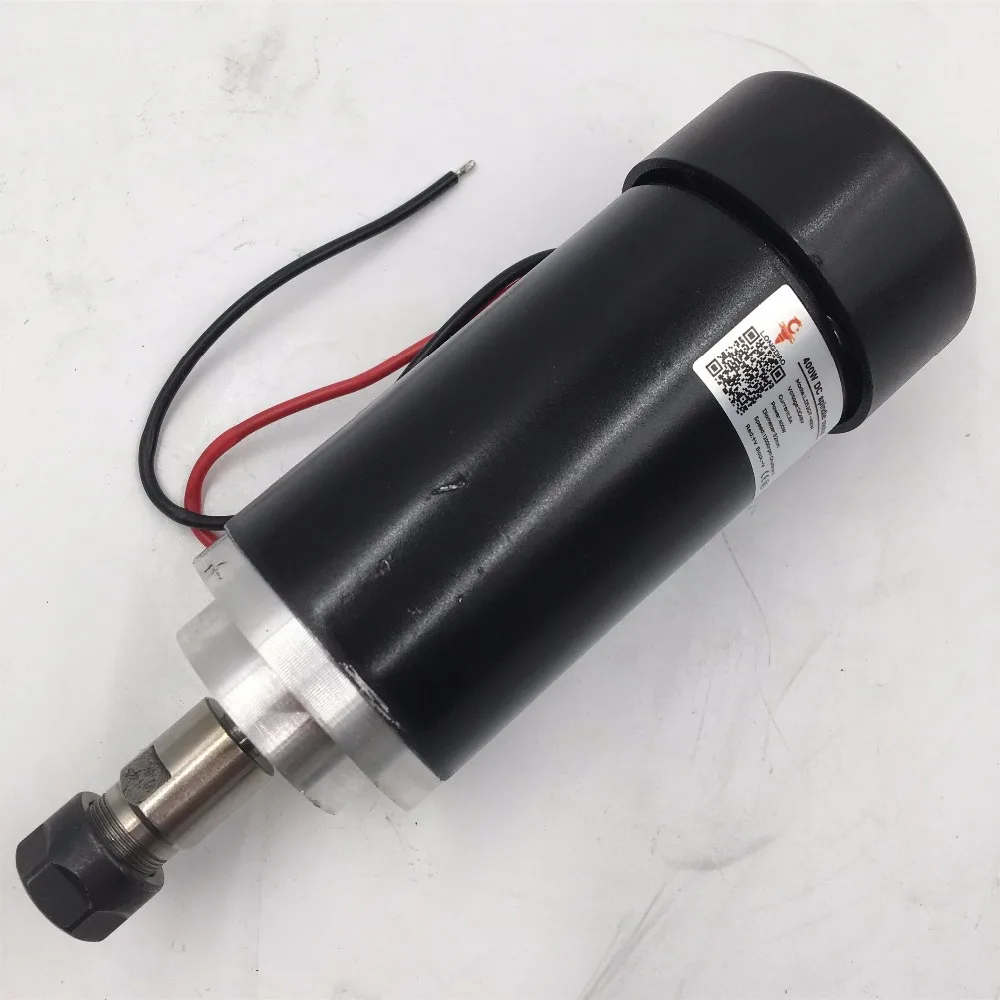 

450W DC Spindle Motor 12000rpm Air-cooled 48V Brushed D52mm ER11 3.175mm Carving Milling Large Stock