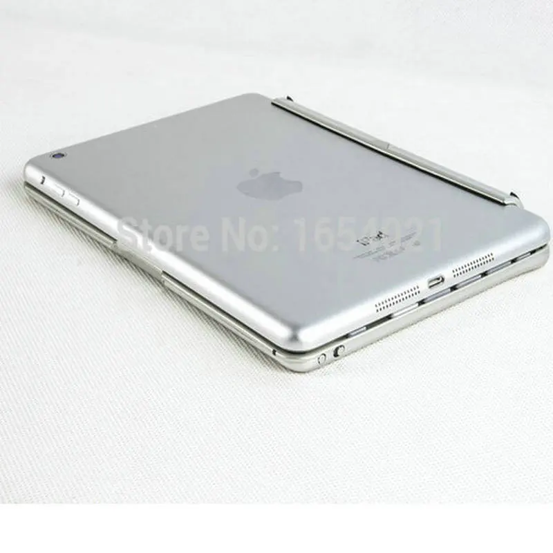

New Arrival F12 Slim Aluminum Wireless Bluetooth keyboard With Backlight For Ipad mini3/2/1 Tablet PC Holster Free Shipping