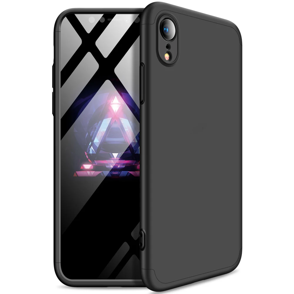 

3in1 Full Body Coverage Armor Case + Tempered Glass Screen Protector Anti Drop Back Cover For Apple iPhone X Xr XS Max