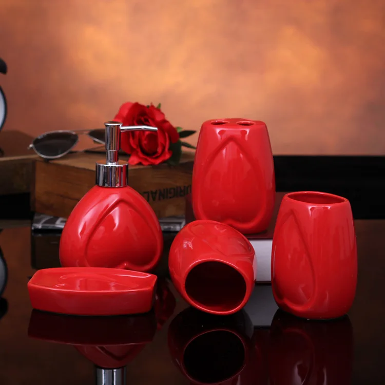 red toothbrush holder bathroom accessories My  Value