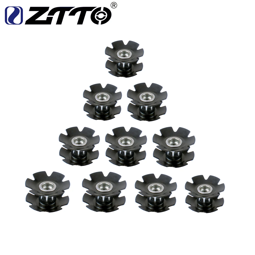 

ZTTO Bicycle Parts MTB Road Bike Bicycle Steer Tube Headset Aluminum Star Nut 1 1/8" OD28.6mm Bulk Wholesale 10 Pcs