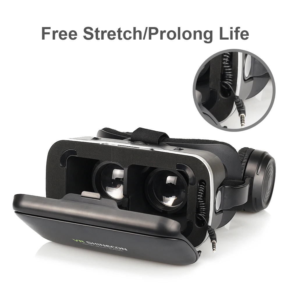 VR shinecon 6,0 3D очки коробка google картон очки виртуальной реальности VR гарнитура для 4,5-6,0 дюймов ios Android смартфон
