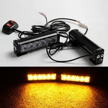 09011 2x6led Автомобиль Strobe Flash Light режимы Авто Предупреждение свет 12 Вт высокое Мощность внимание лампы Бесплатная доставка