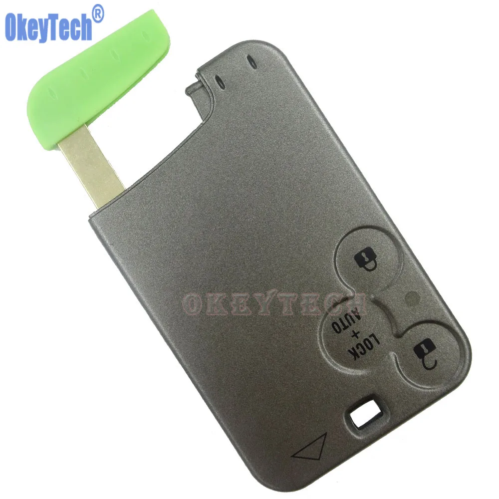 OkeyTech Car Remote Smart Card Key Case Shell 3 Button Replacement Protection Housing Cover For Renault Laguna With Insert Blade