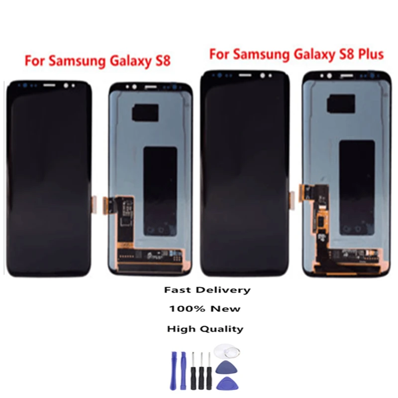 Оригинальный ЖК-дисплей без рамки для Samsung S8 сменный дигитайзер сенсорного
