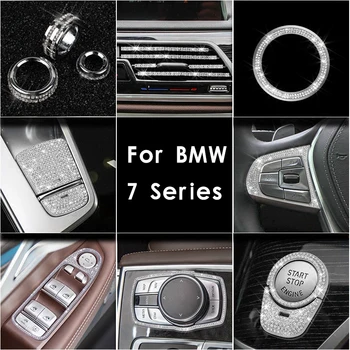 

Diamond Style Star Ring Frame Cover Button Volume Adjust Switch Cover Trim for bmw 7series 730li 740li new 7series