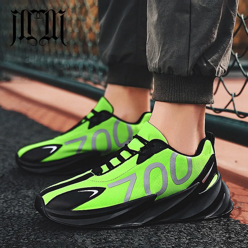 

MUMUELI Beige Orange Green Black Fashion Brand Men Shoes Designer 2019 High Quality Luxury Breathable Casual Sneakers JD-E200