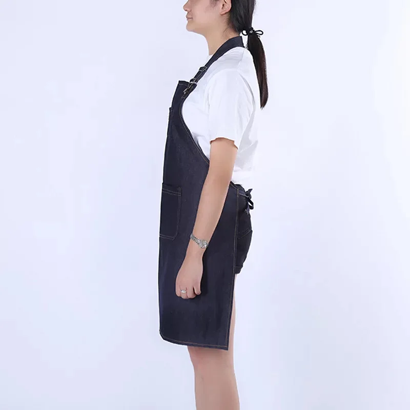 2020 Fashion work apron Denim women apron for Woman Restaurant work apron Pinafores Tablier adult apron Custom Logo