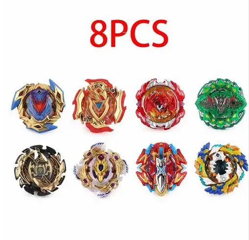 Tops Set Launchers Beyblade Toys B-131 B-122 B-130 Toupie Metal God Burst Spinning Top Bey Blade Blades Toy bay blade bables - Цвет: SZTL-8PCS-3