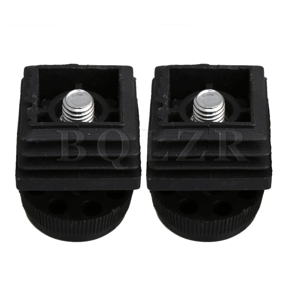 10x BQLZR 30 ملليمتر x 30 ملليمتر M8 الخيط الأسود البلاستيك طاولة أثاث الساق المكونات تقطيع قبعات النهاية إدراج المقابس مع ضبط موضوع قدم