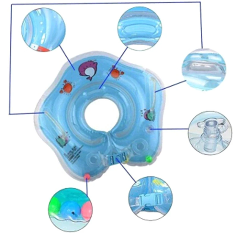 Симпатичные капли шеи ребенка Дельфин плавать ming кольцо надувные детские подмышки плавающие дети Плавательный Бассейн круг Купание надувные кольца игрушка
