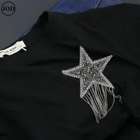 Buy Tassel Fringe Sequin Star Applique Patch Rhinestone Embroidery Iron on Patches for Clothing Bags Hats Scrap Booking Sticker Online - Image 4