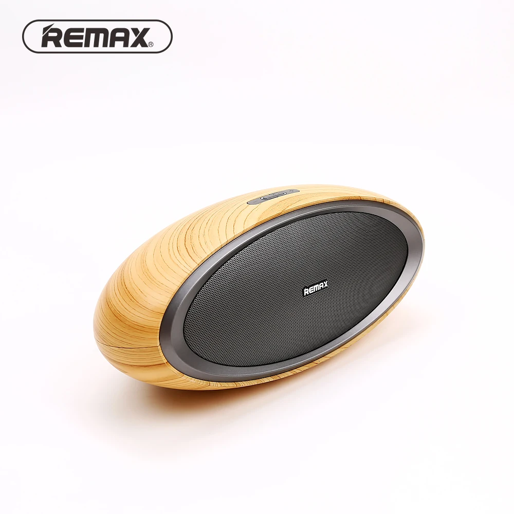 

Remax RB- H7 Bluetooth 4.2 NFC Speaker Subwoofer Vibration 2 Tracks 3D Wooden Cover Desktop Wireless Oval Shape Modern Fashion