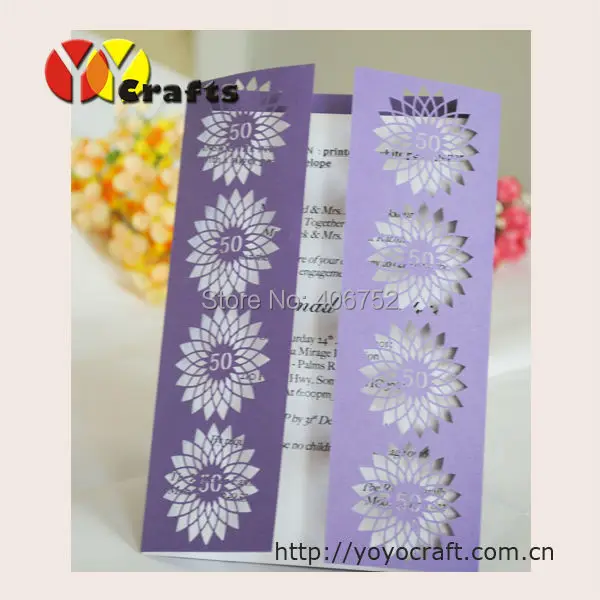inc76 customized purple birthday card for 50th birthday purple 50th birthday invitations