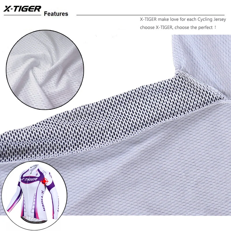 Женская велосипедная Джерси X Tiger Pro осенняя одежда для горного велосипеда с