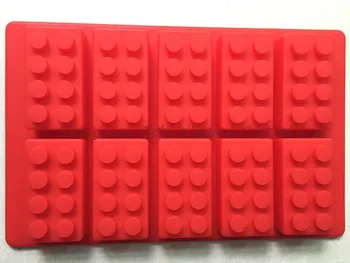 

300pcs/lot Toy Brick Shape Silicone Fandont Chocolate Mold Ice Cube Mould Cake Cake Tools FDA LFGB Ice Mold Brick Block