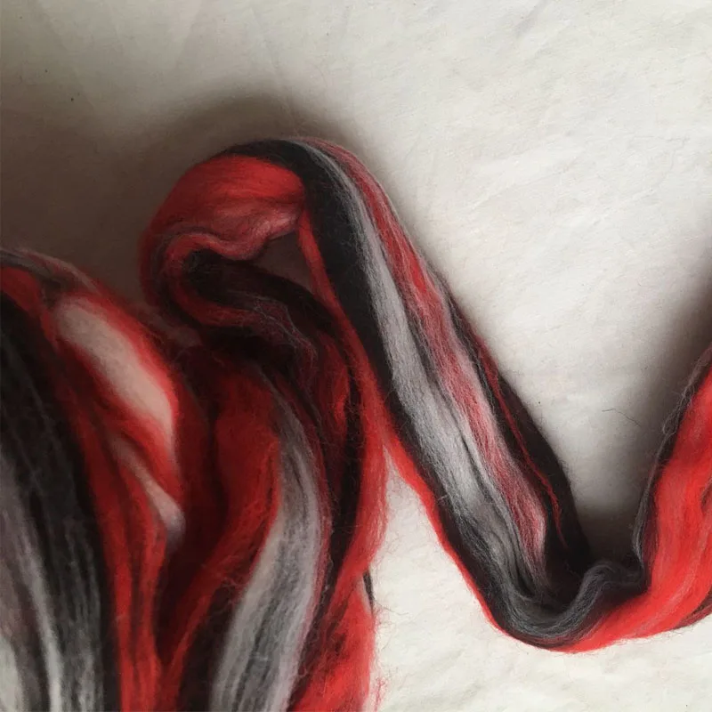 WFPFBEC mixture Merino Wool for felting wool roving fiber 50g 100g 200g 300g 500g 1000g Perfect in Wet and needle Felting no.102